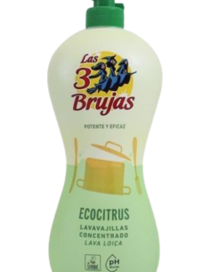 LAS 3 BRUJAS LAVAVAJILLAS CONC MANUAL ECOCITRUS 500ML