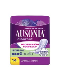 AUSONIA DISCREET COMPRESA NORMAL 14U