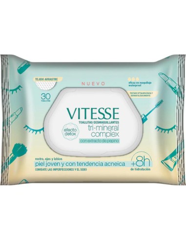 VITESSE TOALLITAS DESMAQUILLANTES TRI COMPLEX DETOX 30U