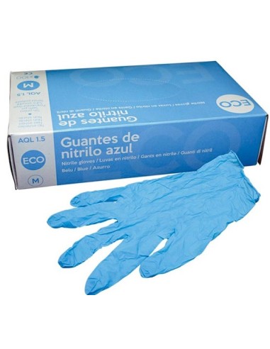 SANTEX GUANTES NITRILO  AZUL T-L CAJA 100U