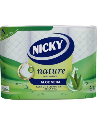NICKY PAPEL HIG NATURE ALOE 3C 6R