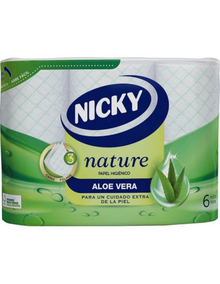 NICKY PAPEL HIG NATURE ALOE 3C 6R