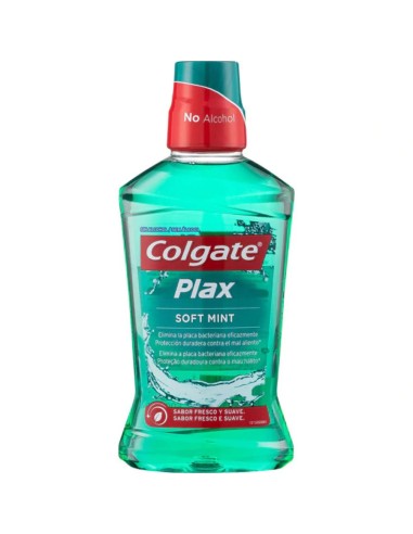 COLGATE ENJUAGUE PLAX MENTA SUAVE 500ML 