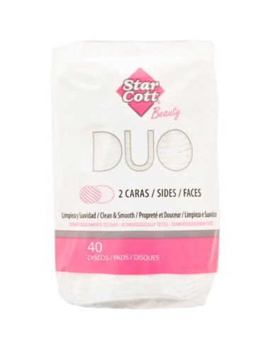 STAR COTT DISCOS DESMAQUILLANTES OVAL DUO 40U