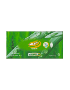 NICKY NATURE PAÑUELOS FACIALES ALOE VERA 3 CAPAS 80 SEVICIOS