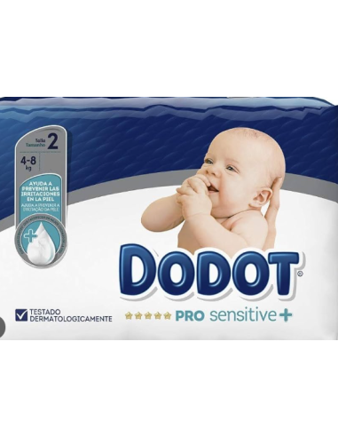 DODOT SENSITIVE PAÑALES T-2 58U 4-8KG